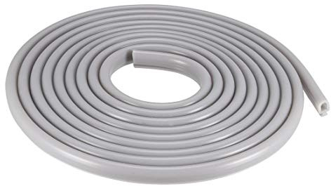 sourcing map Fensterdichtungen Kunststofffenster 6.5mm Wasserdicht, 4mm Nut | T-Nut Dichtungsgummi Fenster Dichtungsband Dichtungsstreifen Dichtungsring Dichtung Haustür für 5 Meter Lang, Grau