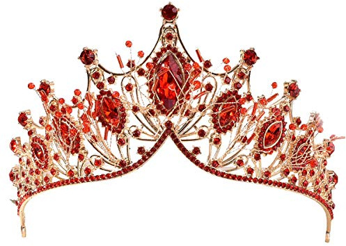 TITIVATE Tiara Crystal Crown Wedding T-iara Bridal T-iara Crystal Rhinestone T-iara Crown Princess T-iara, Crystal, Rhinestone, Alloy,