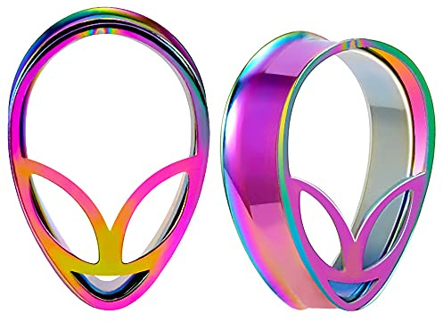COOEAR 1 par Alice Style Tear Drop Medidores de oreja Túneles de oreja Tapones Hombres Mujeres Camillas de carne Expansor de 8 mm a 25 mm.