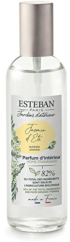 Esteban - Raumspray Duftspray – Raumduft - 100 ml, Lufterfrischer Spray für Wohnung & WC, Room Spray mit Bio-Alkohol - langanhaltende Frische - Recycelbares Glas - Jasmin