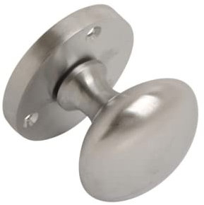 VIBE Victorian Mortice Knob 53mm on Satin Chrome Door Handle Knob on Chrome for Internal Doors