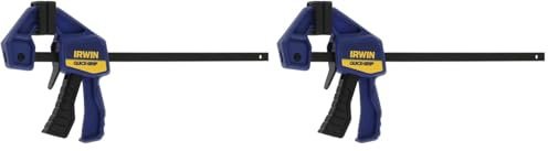 Irwin T53006EL7 Micro Clamps, Blue/Black, 115 mm (Pack of 2)