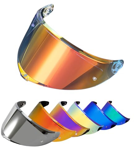 PSLER Helmet Visor for K6 K6s - Helmet Face Shield Tinted Visor Motorbike Helmet Accessories Replacement for K6 K6s(Aurora Clear Red)