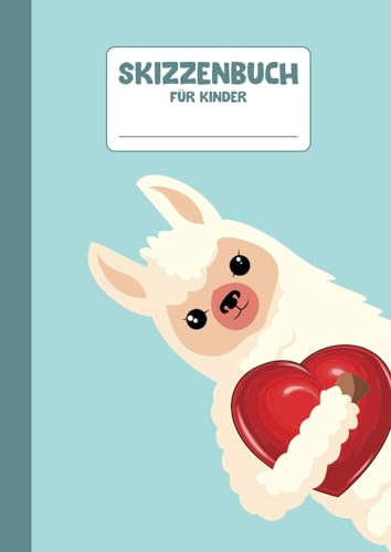 Skizzenbuch für Kinder: A4 Blanko | 110 leere Seiten | Alpaka
