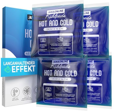 JAWA Kühlpads Gel 13x14 - Wiederverwendbare Kühlkompresse - Kühlpack mit Sofort Effekt - Flexible Kalt Warm Kompresse - Premium Coolpack Gel - Kühlkissen Vielseitig Anwendbar