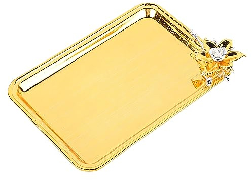 Bandeja de Servicio de Alimentos, Bandeja Servicio Estilo Europeo Rectangular Decorativo Rectangular (S)