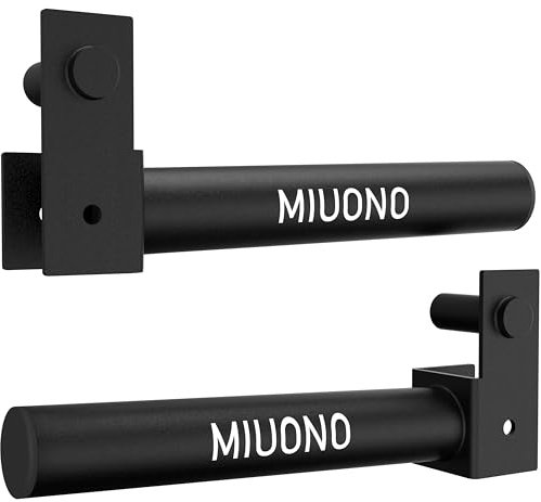 MIUONO Hantelscheibenhalter, Hantelscheiben-Halterung für 2 x 2 Power-Rack-Aufsätze mit 2,5 cm Loch, erweiterte Version zum Aufhängen von mehr 5,1 cm Hantelscheiben (1 Paar)