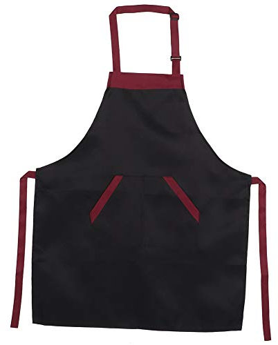 Aladeno 77 x 62 cm, bequeme, wasserdichte, verstellbare Küchen-Kochschürze, Arbeitsschürze mit Taschen, Kochschürze, professionelle Schürze für Hotel, Zuhause, Männer und Frauen,