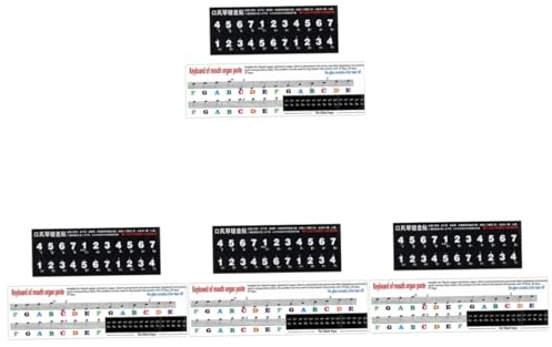 Vaguelly 4er-set Zubehör: Selbstklebende Tastaturaufkleber Tonhöhenaufkleber Für Anfänger 2 Stück X 4
