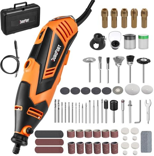 DuroFort Mini Trapano Elettrico - 6 Velocità Utensile Rotante Multifunzione con 212 Accessori, 180W Amoladora eléctrica Grande 8000-35000 giri/min per Taglio, Foratura, Lucidatura e Rimozione Ruggine