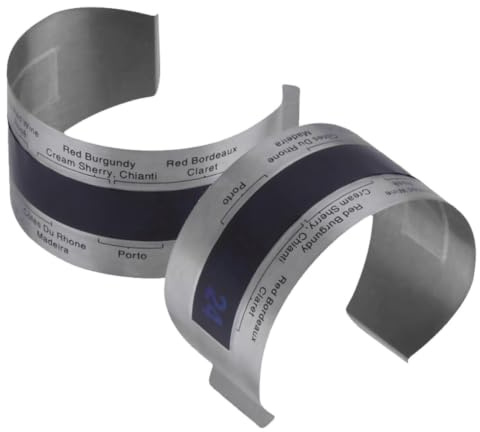 Cabilock 2stücke Weinthermometer Mit Digitaler Anzeige Flexibles Armband Für Präzise Weintemperaturmessung Wiederverwendbares Küchentool Tragbar Und Robust