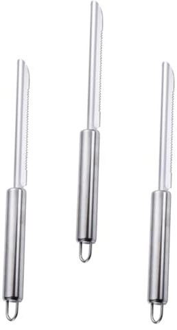 PRETYZOOM 3 Stück Edelstahl Ananasschäler mit Praktischem Design und Ergonomischem Griff Robuster Küchenhelfer zum Entfernen von Ananasaugen und Schälen