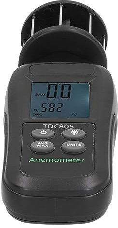 Juroupi Digital Display Anemometer Handheld 3‑Cup Anemometer for Wind Temperature Air Volume