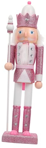 Cabilock Ornement Casse-Noisette Bois Paillettes Décoration De Noël pour Table Et Bureau Accessoire Marionnette Festive