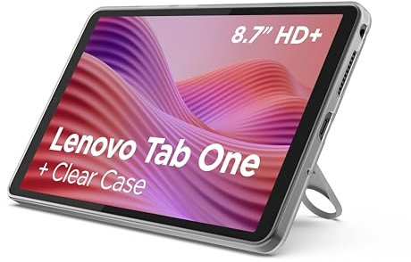 Lenovo Tab One Android Tablet | 8.7 inch HD Display | MediaTek Helio G85 | 4GB RAM | 64GB | Wi-Fi 5 | Clear Case