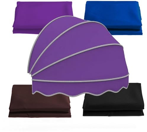 Tende Cappottina Da Sole, Tettoia For Porta A Cupola Emisferica, Tettoia A Cupola Pieghevole Per Finestra, Tende Da Sole Curve Con Telaio, Per Cortile Mercato(Purple,90 cm-35.43 in)