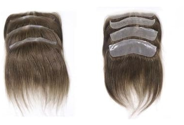 Peluca de pelo para hombre Peluquín for hombre, línea frontal, cabello humano liso, n.° 7, línea capilar natural marrón, base de PU, prótesis capilar Peluca para hombre(16x1.5cm)