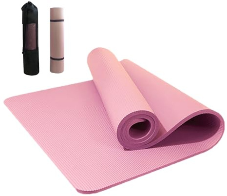 Tktouci Tapis de Yoga Épais | Tapis d Entraînement Antidérapant 15mm avec Sac de Rangement - Épais pour Gym à Domicile Pilates Fitness,pour Femmes Exercice au Sol Étirement Forme Dedans
