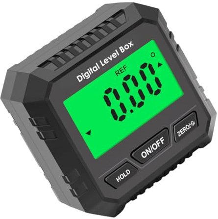 DIKACA Medidor de Ángulos Digital Negro sin Burbuja ni Batería Inclinómetro y Transportador Digital Magnético para Carpintería Construcción y Mantenimiento Fácil Transporte y Lectura