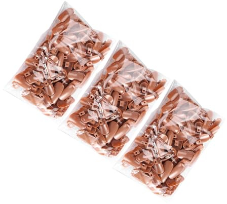Ongles D'entraînement 300 Pièces en Plastique Café pour Gel | Surface Lisse, Pratique Maison Formation, pour Artistes et Étudiants en Nail Art