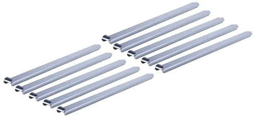 IRKA Lot de 10 piquets d'ancrage en aluminium/zinc pour bordures de gazon étroites + bande de bordure de gazon