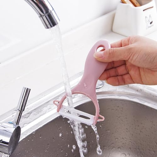 Sewroro Pelador Multifuncional para Verduras y Frutas, 8 Unidades (4 Azul y 4 Rosa), Herramienta de Cocina para Pelar Patatas y Pepinos, Utensilio Cómodo y Práctico para Uso Diario