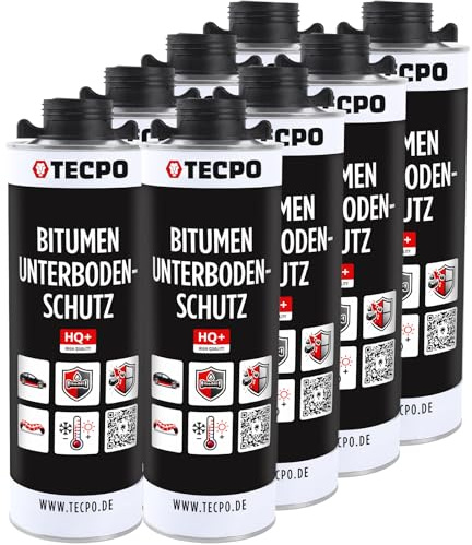 TECPO UBS Protection de dessous de caisse Noir 8 l Protection contre les chutes de pierres Protection contre la corrosion et la rouille Sous-plancher de voiture Longue durée