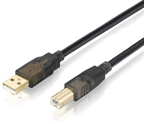 Cavo stampante, USB 2.0 Cavetto per Stampanti A Maschio/B Maschio Cavo per Canon, Lexmark, Epson, Dell, Xerox, Samsung ecc., Bolongking (1.8m)