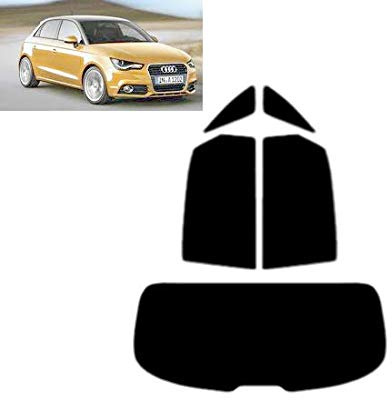 Passgenaue Tönungsfolie für-Audi A1 5-Türen 2012-2018 Heck/Seitenscheiben (05% Tiefschwarz)