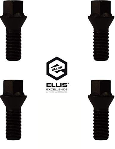 ELLIS B175B M14 x 1.25, 28mm Thread, Tapered Wheel Bolts Compatible With Mini, BMW & More (4)