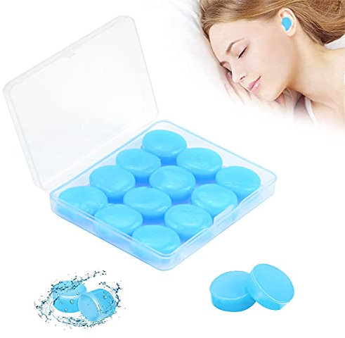 Gel Ohrstöpsel zum Schlafen, 6 Paare Weiche Silikon Ohrstöpsel, Erwachsene Geräuschunterdrückender Ohrenstöpsel, ideal zum Schnarchen, Schwimmen, Konzert, Studieren, Arbeiten