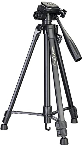 Soporte De Suelo con Trípode Ligero Levenhuk Level Base TR20 con Nivel De Burbuja, Cabezal Giratorio De 360° y Altura De 490—1400 mm para Dispositivos Ópticos De hasta 5 kg