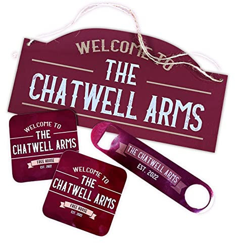 Personalised Bar Accessories For Home Pub - Bar Gift Set Custom Made for Dads | Choose from Bar Runners, Bottle Openers, Beer Mat | Husband Gifts Father's Day idea for Him (Classic Bar)