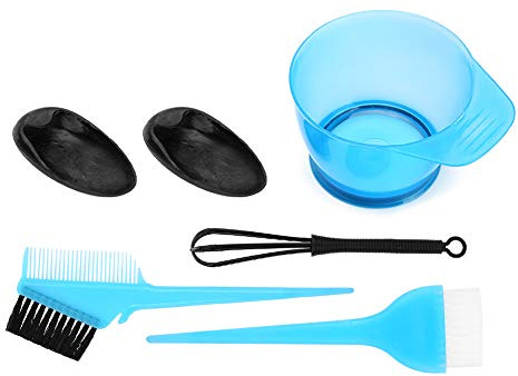 Kit De Coloration des Cheveux Kit De Teinture des Cheveux Teinture des Cheveux Salon Bol De Mélange Teinture des Cheveux Outil De Coiffage Bol De Mélange Ensemble Pour Salon SPA Coiffure(Bleu)