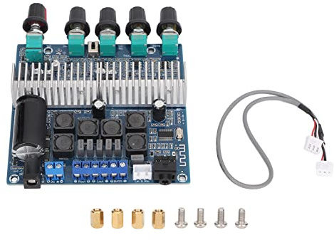 Scheda Amplificatore di Potenza TPA3116D2, Modulo AMP Stereo Ad Alta Potenza 2x50W + 100W DC 12V-24V 2.1, Scheda Amplificatore Digitale per Subwoofer Altoparlante