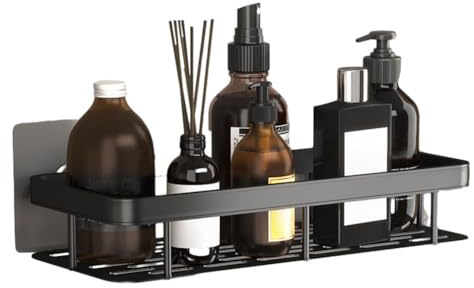 pdodo Shower Caddy hylla utan borrning, självhäftande förvaringsställ med tvålställ, hylla i rostfritt stål, självhäftande väggfäste för badrumskök