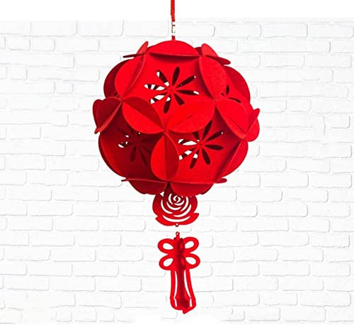 WolFum Papierlaternen, 2 Laternen, rote chinesische Laternen, Dekorationen für das chinesische Neujahr, chinesisches Frühlingsfest, Hochzeit, Laternenfest, Feier, Dekoration, Hortensie, chinesische