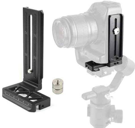 Akeipho Staffa a L per DJI Ronin SC, piastra a sgancio rapido per fotocamera in alluminio per stabilizzatore giunto cardanico Ronin SC, fotocamera DSLR, treppiede, monopiede