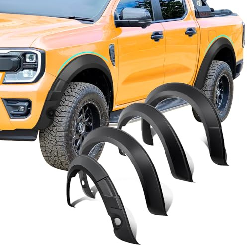 JHCHAN Radlaufverbreiterung Kotflügelverbreiterungen für Neue Ford Ranger Wildtrak X 2023-2026 T9 und Wildtrak mit PDC