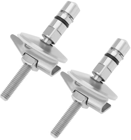 Create idea 1 Par de Bisagras de Fijación para Asiento de Inodoro M6 X 71,5 Mm Soporte de Fijación de Bisagra para Tapa de Inodoro de Acero Inoxidable C0102G Compatible con LUVETT