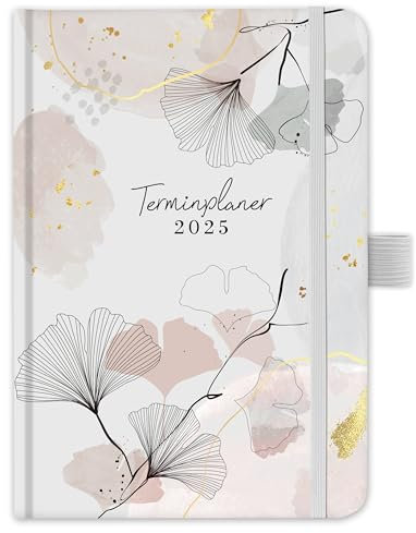 Terminplaner 2026 - Kalender 2026 von Januar 2026 bis Dezember 2026, Wochenplaner A5 mit Innentasche, Elastischer Verschluss, Kalender 2026 Buchkalender, 21.3 x 14.7cm - Grau