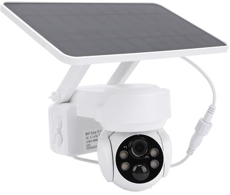 ZJchao Dual Light Vollfarb-2MP-Solarkamera, 360° Drehbar, PIR-Erkennung, Heimsicherheit, WiFi-Kamera, Überwachungssystem für den Innenbereich
