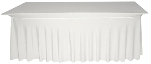 Gastro Uzal rechteckige Deluxe-Tischhusse (Weiß, 80x140cm)