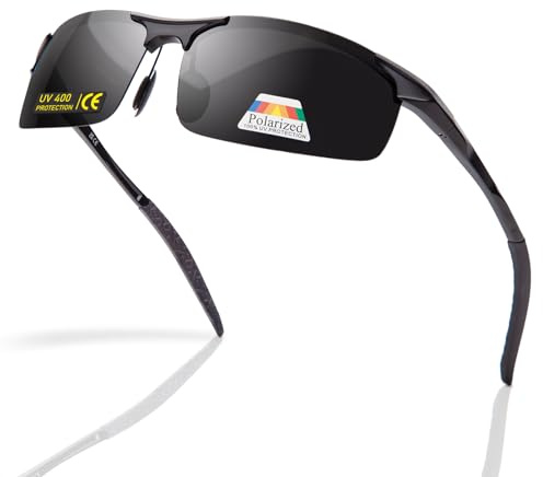 Epavouos Polariserade solglasögon sportglasögon cykelglasögon ultralätt metallmaterial UV 400 unisex sportstil