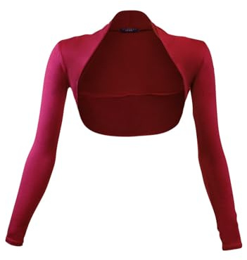 Glamexx24 Boléro Femme à Manches Longues Veste Boléro Élégante Cache-épaules Top Court Shrug Cardigan Gilet Léger pour Robe de Soirée