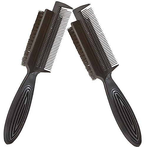 Healvian 2pezzi Spazzola Per Capelli Doppia Faccia Setole in Nylon Impugnatura in Abs Separare e Lisciare i Capelli e Barba