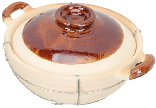 casseruola, Pentola in argilla Piano cottura Pentola in argilla Pentole in argilla con coperchio Pentole for riso in terracotta Vintage tradizionale for Shabu Shabu Cottura sul fornello Casseruola