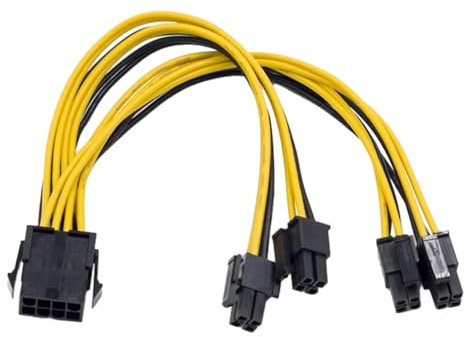 LLHCF Cable de alimentación para tarjeta gráfica de 8 pines a dos de 8 pines/6 pines, cable divisor de 18 AWG para K80 A100 P40 V100 A6000
