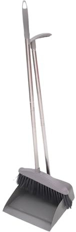 MOLUCKFU Balai Et Pelle à Poussière Avec Manche Long De Nettoyage Doux Pour Maison Bureau Intérieur Et Extérieur Accessoire Ménage Pratique Pour Déchets Et Poussière Modèle Aléatoire