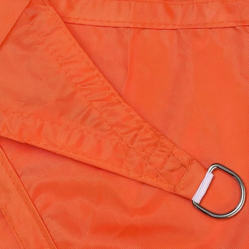Highdi Unita Vela Ombreggiante Triangolare Oxford 420D Tenda a Vela Parasole Impermeabile Tenda da Sole per Esterno, Telo Ombreggiante Traspirante Protezione UV (Arancione,6x6x6m)
